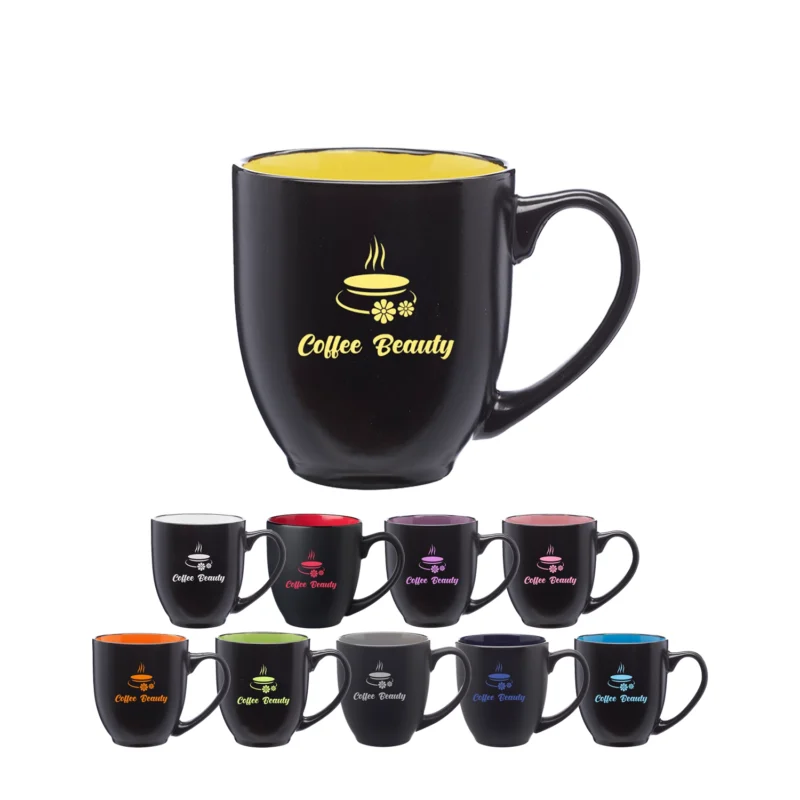 16 OZ Two Tone Bistro Gloss Black Out - Bright Colored In
