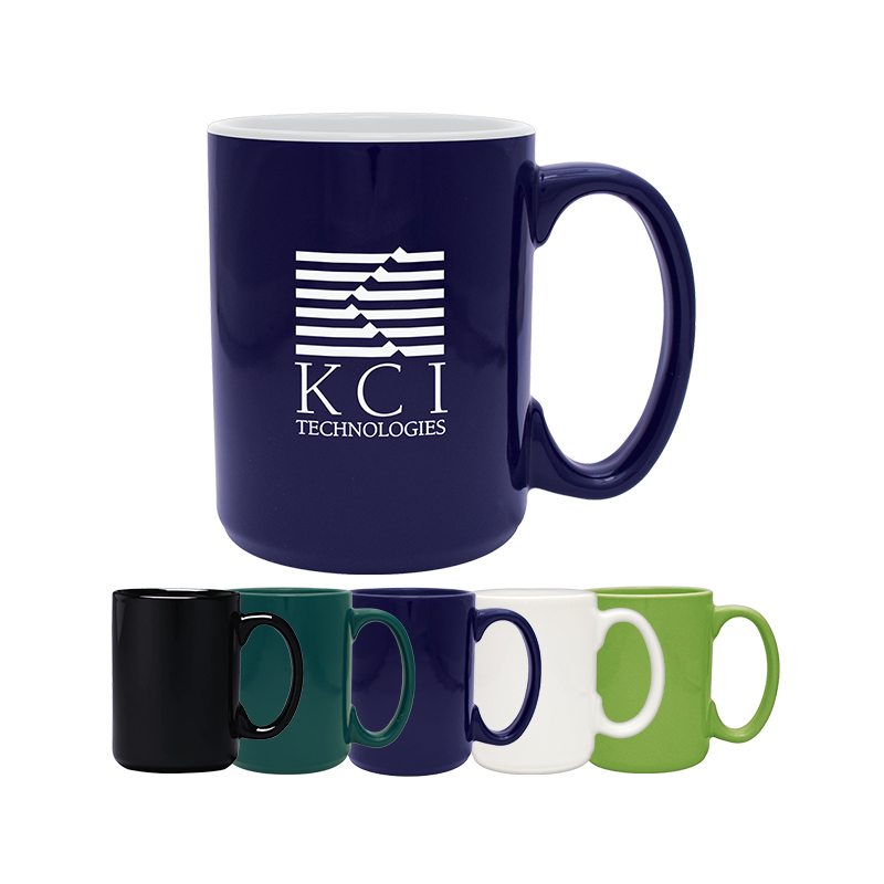 custom 15 oz ceramic mugs bulk pricing classic Atlas El Grande ceramic mug with logo