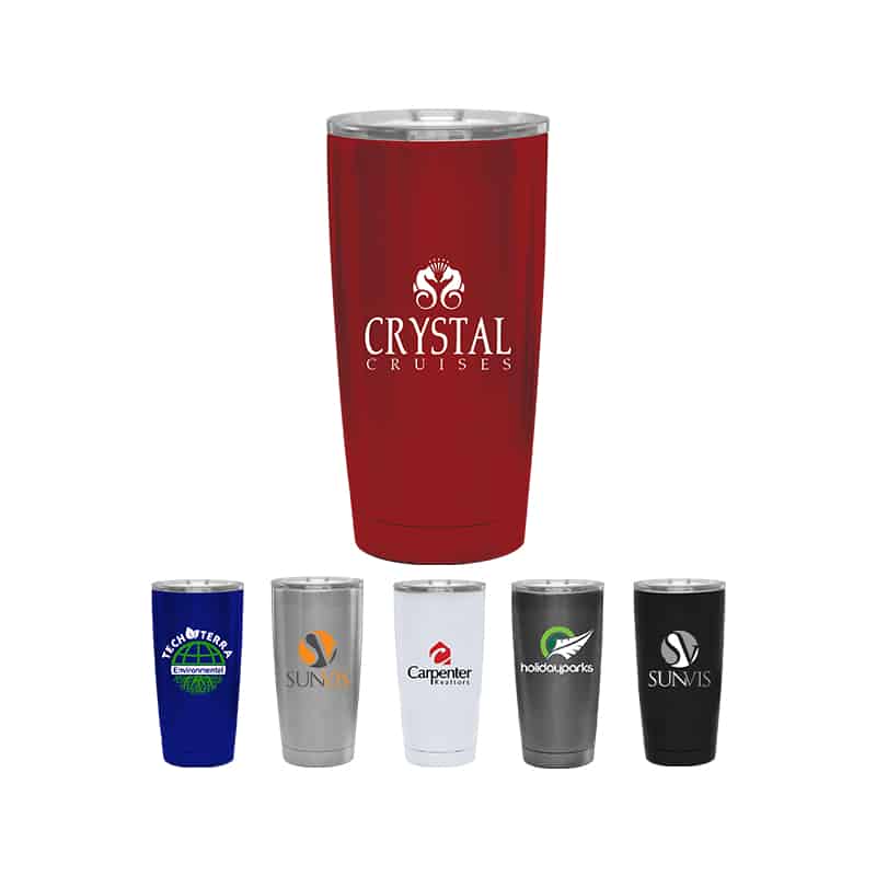 Custom 20 oz Insulated Travel Mug Bulk Vacuum - All 6 Color Options in Retail Boxes