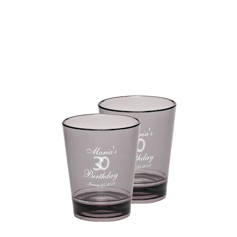 Custom Acrylic Plastic Shot Glasses in Smoke Color