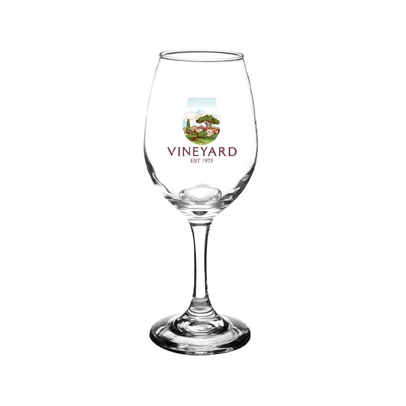 Custom Rioja White Wine Glasses Bulk 10 oz for weddings, corporate events, and wine tastings.
