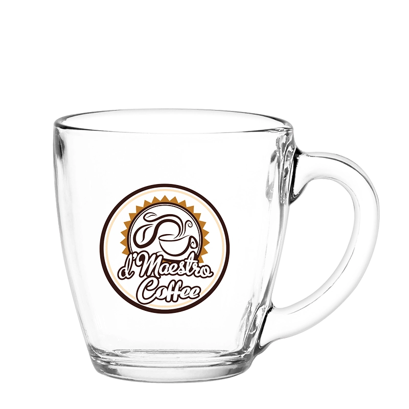 16 oz Glass Bistro Coffee Mugs for Cafe and Restaurant Use with your logo.
