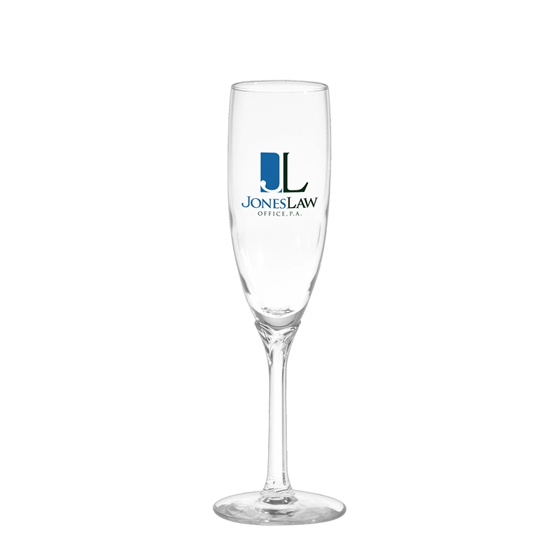 Custom Engraved 6 oz Domaine Clear Stem Champagne Toasting Flutes