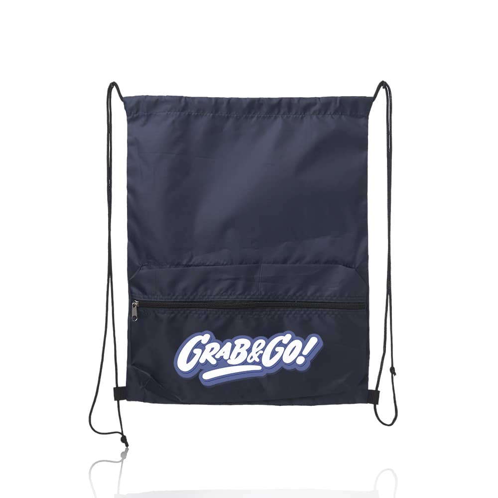 Custom Low as 12 Pieces - Drawstring Augusta Backpack w/Front Pocket 4 Low as 12 Pieces - Drawstring Augusta Backpack w/Front Pocket - Image 4