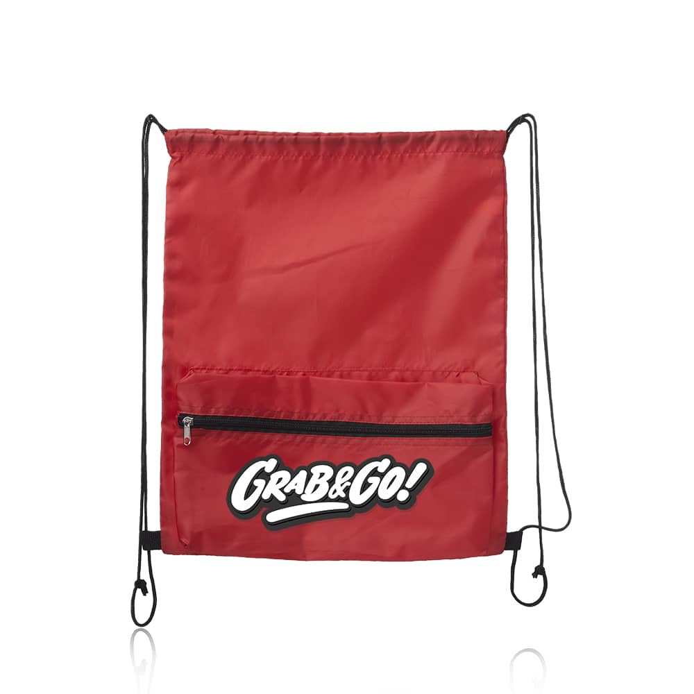 Custom Low as 12 Pieces - Drawstring Augusta Backpack w/Front Pocket 6 Low as 12 Pieces - Drawstring Augusta Backpack w/Front Pocket - Image 6