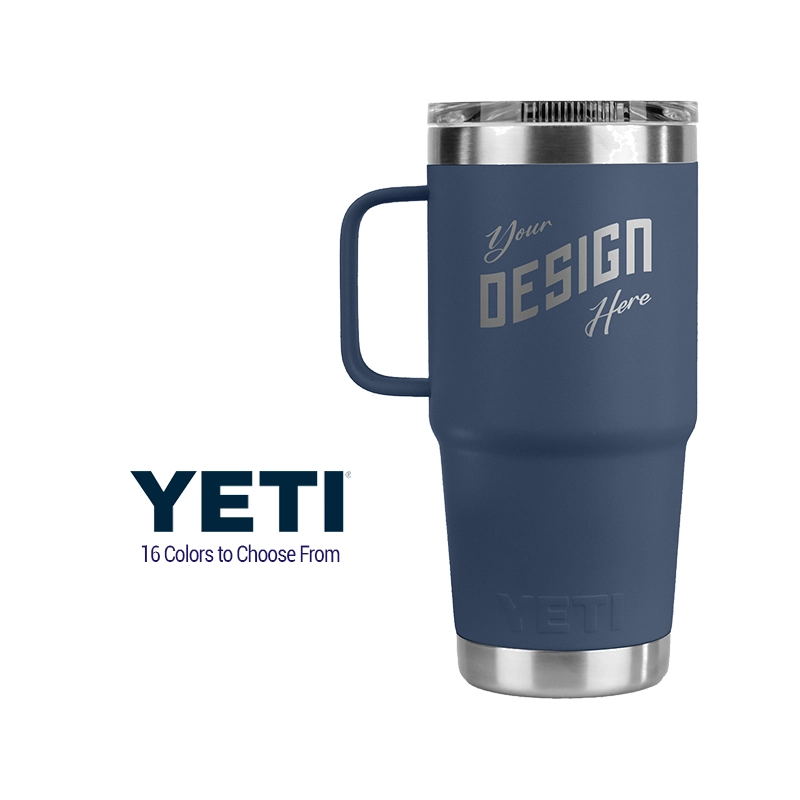 laser engraved 20 oz YETI Travel Mugs