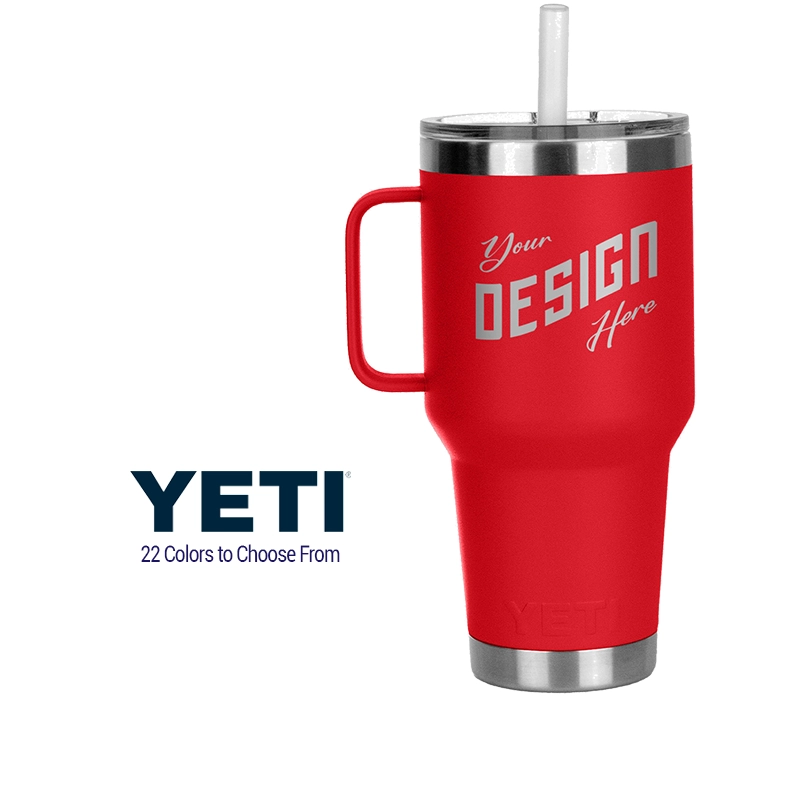 35 oz YETI Rambler Stainless Steel Insulated Tumbler w/ Straw Lid