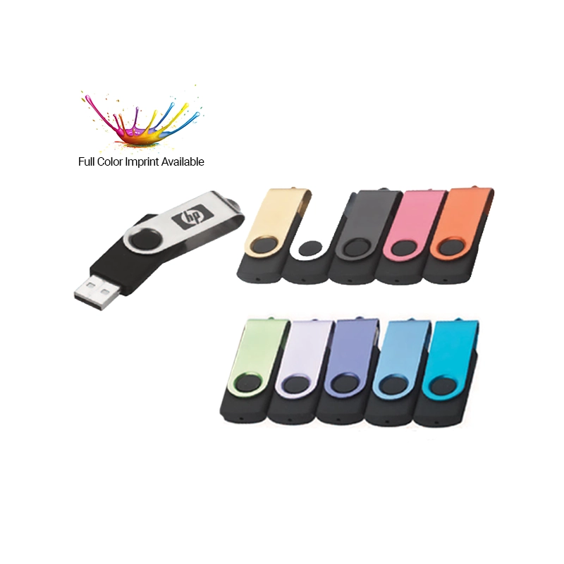 Swivel Swing USB Flash Drive Black Drive Body 64MB to 8GB - Bulk Pricing