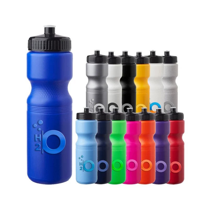 28 oz Plastic Water Bottle with Push Cap Lids